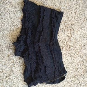 Black lace covered shorts
