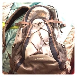 Light blue Kasha North Face backpack