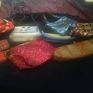 BUNDLE SMALL PURSES AND MAKEUP BAGS..