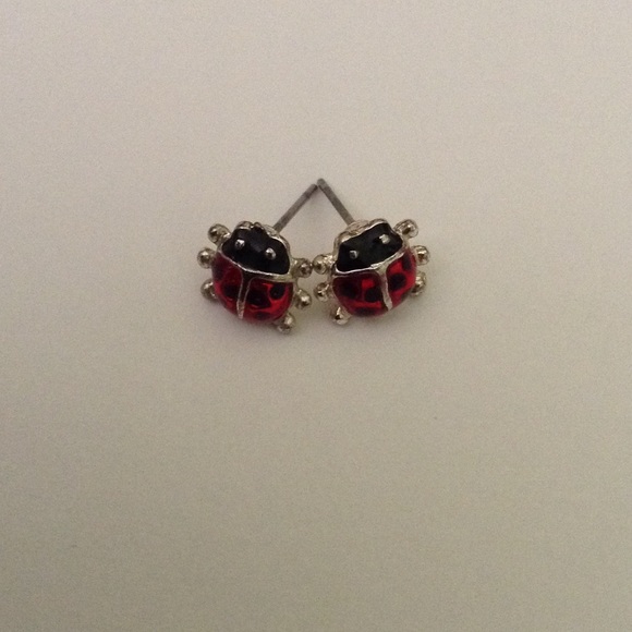 Red ladybug earrings