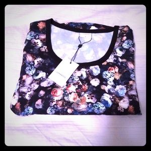 Junarose Floral Print Short Sleeve Tunic - UK 20