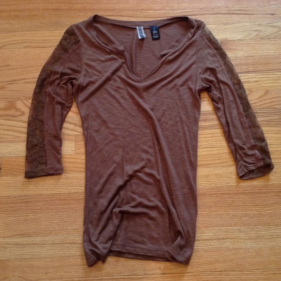 Brown and lace BKE top. Worn twice.