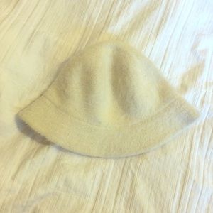 Cream Fuzzy Angora Bucket Hat