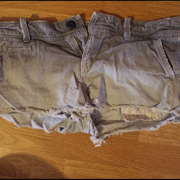 American eagle denim striped shorts