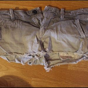 American eagle denim striped shorts