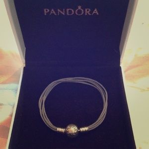 Pandora Grey Cord Bracelet