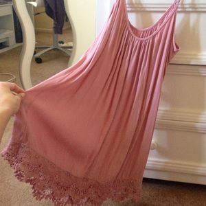SUPER flowy forever21 pink dress