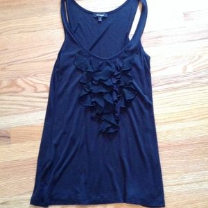 Black ruffle express tank