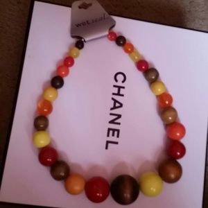 Breaded wooden necklace