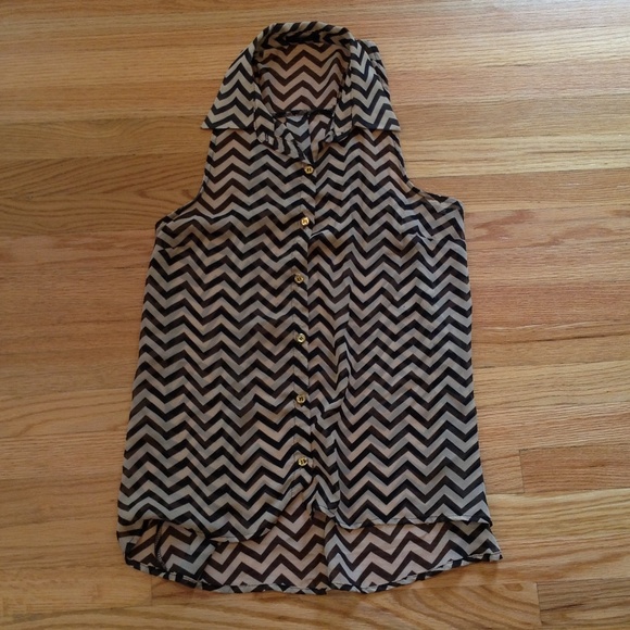 Sheer chevron top