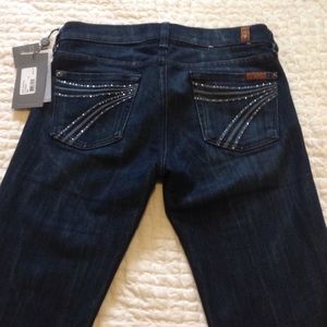 7 for All Mankind Dojo Jeans w/ Crystals - Sz 25
