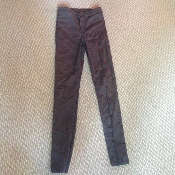 Grey High Rise Pants