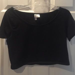 Never Worn H&M Black Crop Top