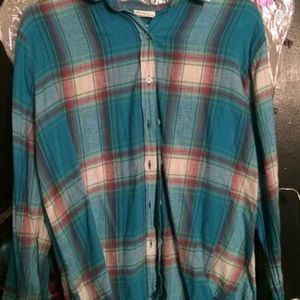 Plaid button down shirt