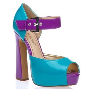 Gorgeous Turquoise and Purple Heels.