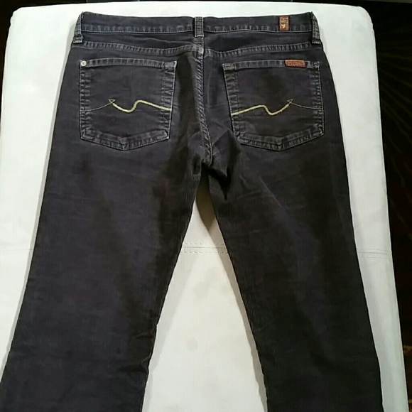 Sevens for all Mankind dark eggplant gray corduroy jeans