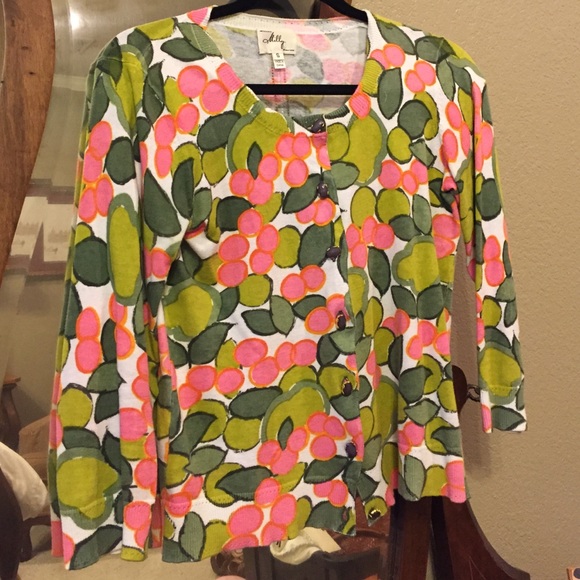 Milly 3/4 sleeve cotton cardigan