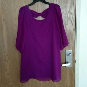 Relaxed purple dress