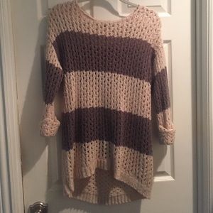 Long knitted sweater
