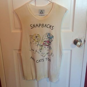 UNIF "snapbacks and cats too" tank