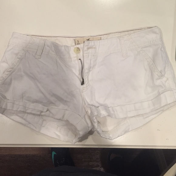 Hollister white cotton shorts