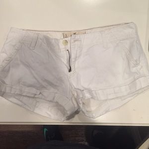 Hollister white cotton shorts
