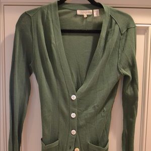 Green inhabit cashmere, button down, cardigan Green inhabit cashmere, button down, cardigan