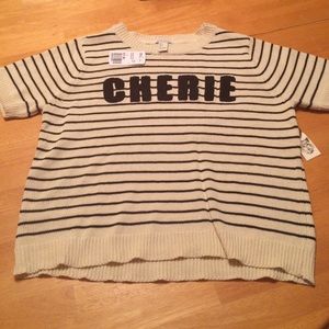 French Short Sleeved Sweater