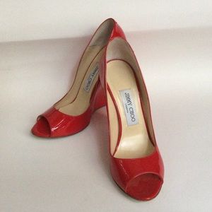 Hot red Jimmy Choo platforms