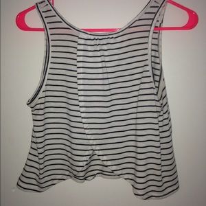 Tulip back striped tank