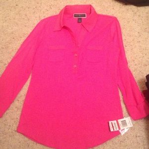 Pink collared shirt!