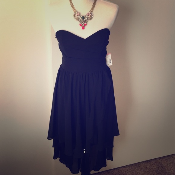 Hi/lo black dress.