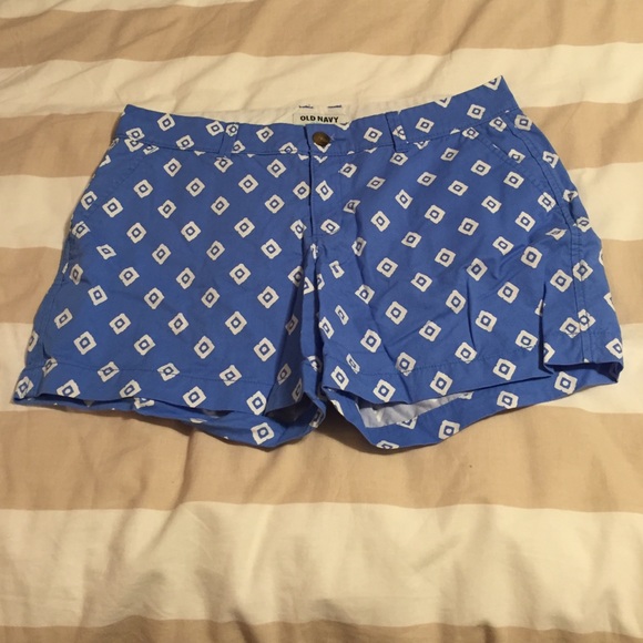 Blue patterned shorts