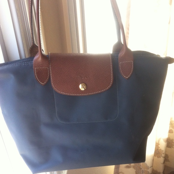 Longchamp Gray Blue Purse