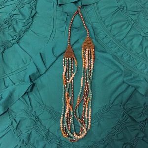 Multi layered bead necklace