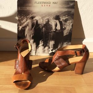 Light brown high heeled sandal