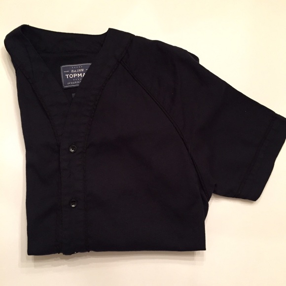 Topman Baseball T-Shirt Small Blue