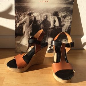 Platform wedges open toe sandal