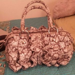 SOLD IN BUNDLE Bebe Python Design Bag