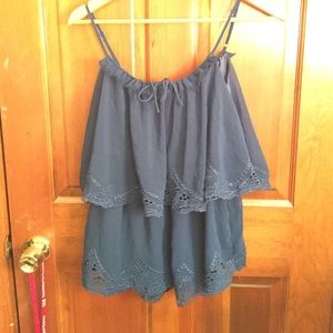 Blue Layered Tank Top