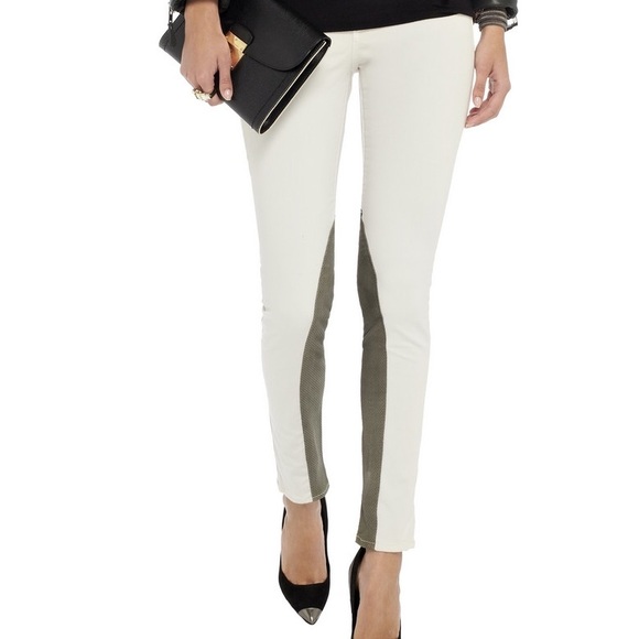 HP🎉 BNWT Rag and Bone Jodhpur leather panel jeans - Picture 2 of 4