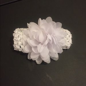 New baby headband white never used