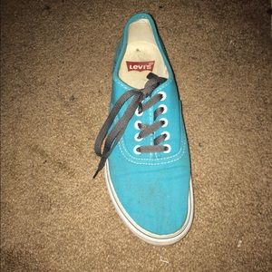 Levi's Sneakers. Blue. Gray Laces.