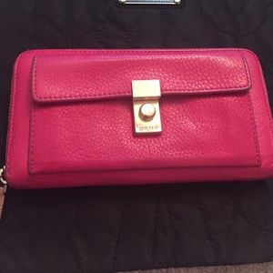 DKNY pink wallet