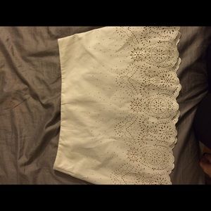 White leather skirt