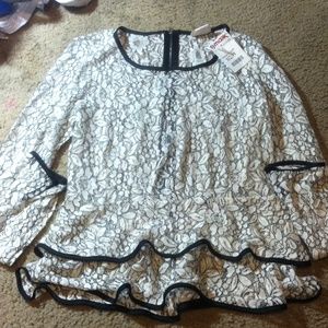 One Clothing long sleeve lace shirt