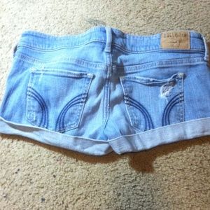Light wash hollister shorts