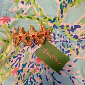 Lilly Pulitzer gold starfish bracelet