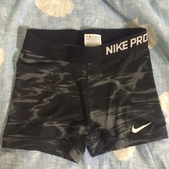 Nike Pro 3" Black Pattern Spandex Shorts