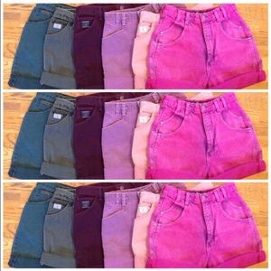 Colored High Waisted Shorts